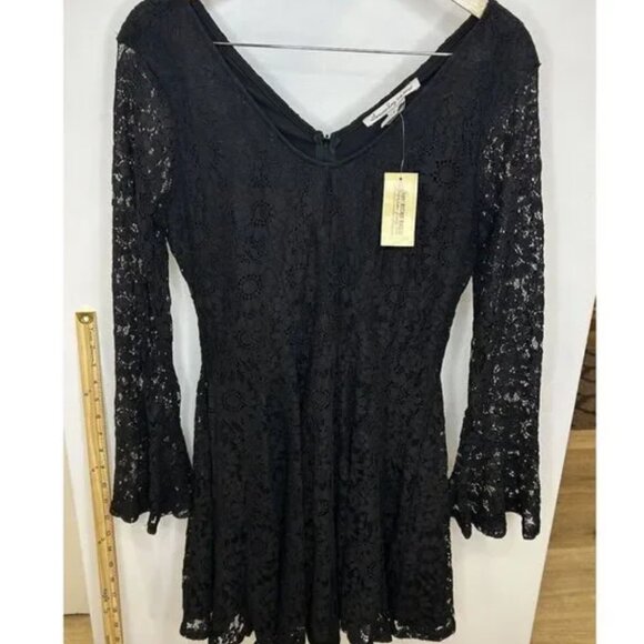 NWT American Rag Black Lace Long Sleeve Dress - Picture 3 of 9